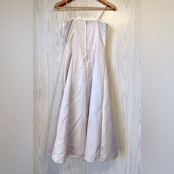 David’s Bridal Michael Angelo Champagne/Clay Sleeveless Gown Dress 8 LNC - Picture 6 of 6